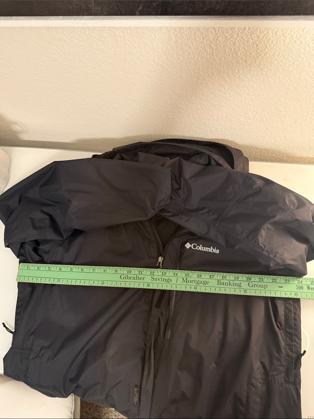 Columbia Men’s Black Hooded Rain Jacket Size Large - Picture 5 of 6